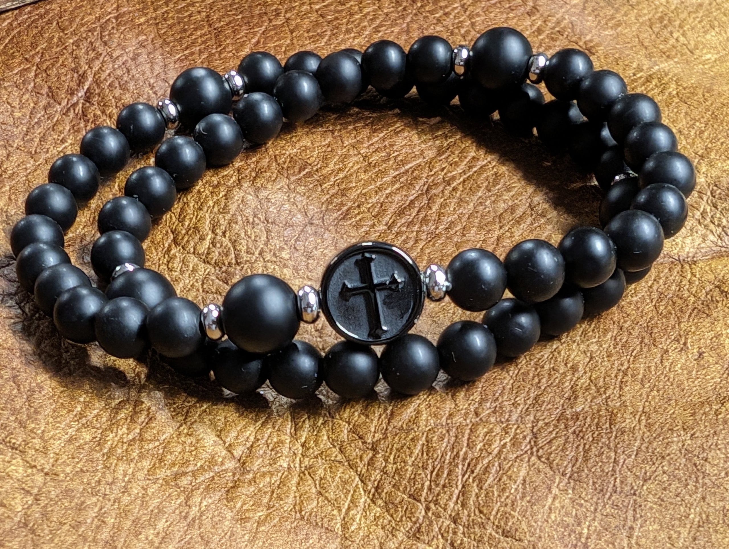 Terror of Demons STRETCH Double Wrap Rosary Bracelet Fiat Inspired Designs